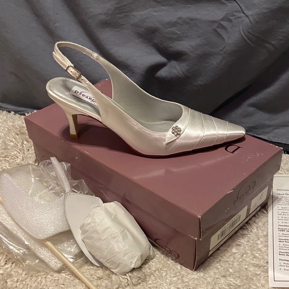 Elegant White Slingback Heels